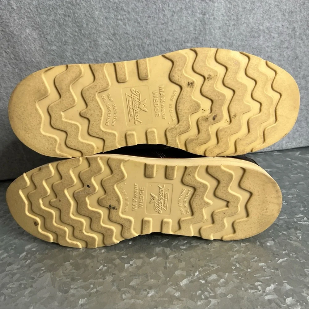 Thorogood American Heritage 6" Safety Toe Work Boot Max Wear Wedge Brown Leather - Picture 11 of 16